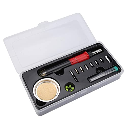 Soldador de gas butano, 12 en 1 Juego de soldador de gas butano de función dual tipo bolígrafo profesional