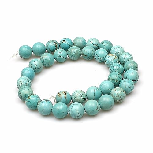 MJDCB Round Stone Beads 4mm Turquoise Loose Gemstone Beads for Jewelry Making Bracelet Necklace 85pcs - Image 2