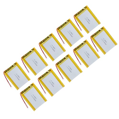 AKZYTUE 10X 3.7V 2000mAh 455572 Lipo Battery Rechargeable Lithium Polymer ion Battery Pack with JST Connector