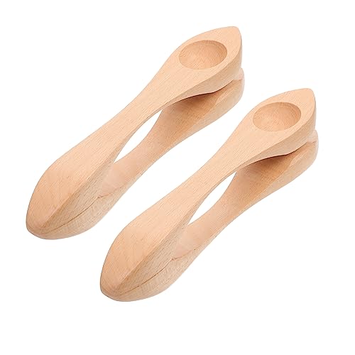 Toddmomy 2PCS Musical Spoons Wooden Percussion Instruments for Early Education Lightweight and Easy to Play for Kindergarten Performances and