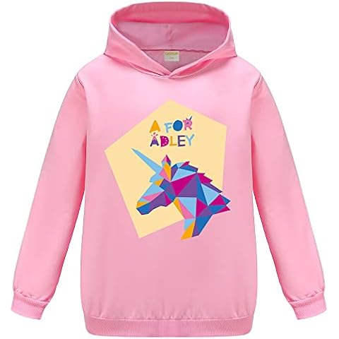 OAIXIUR Adley YouTube Merch Hoodies Girls Soft Cotton Sweatshirts(Light Pink,6-7 Years) Cover