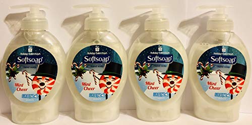 Softsoap Hand Soap - Holiday Collection - Mint Cheer - Net Wt. 5.5 FL OZ (162 mL) Per Bottle - Pack of 4 Bottles