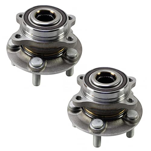 Image of TRQ Rear Left and Right Wheel Bearing and Hub Assembly Set 2 Piece Compatible with 2017-2018 Ford Fusion Sport 14mm Wheel Studs 2017-2020 Lincoln MKZ AWD