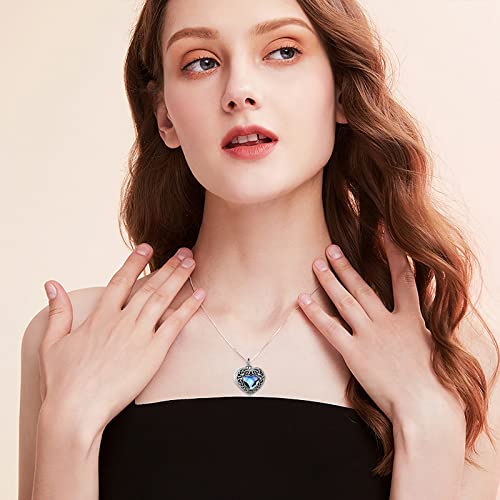 Winnicaca Urn Necklace For Ashes For Women Crystal Locket Necklace That Holds Picture Celtic Knot Cremation Jecklace For Human Ashes Of Loved One #TOP4