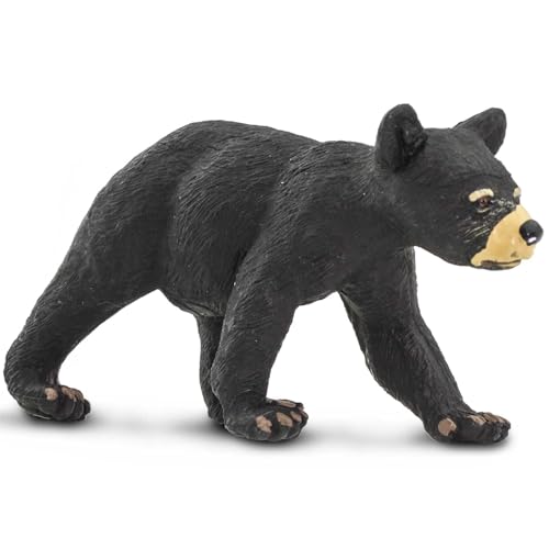 Figurita de Osezno Negro | Figura realista de 3' | Juguetes para Niños | No tóxicas y Libres de BPA | Apto para Niños de 1+ | Safari Ltd
