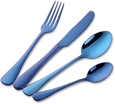 Rose Gold Stainless Steel Cutlery Set for 1, Buyer Star Pink Copper Flatware Silverware Utensils Steel Dinnerware Set, Teaspoon Spoon Knife Fork