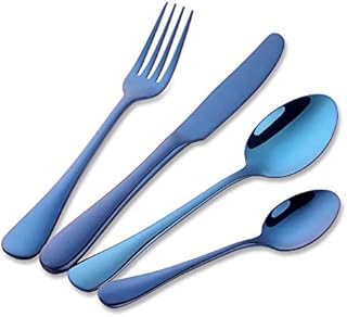Rose Gold Stainless Steel Cutlery Set for 1, Buyer Star Pink Copper Flatware Silverware Utensils Steel Dinnerware Set, Teaspoon Spoon Knife Fork