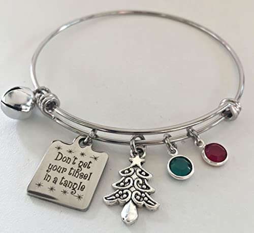 Don't Get Your Tinsel In A Tangle Holiday Expandable Charm Bracelet For Christmas #TOP4