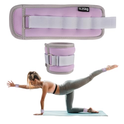 1 paar gewichtsmanchetten voor polsen en enkel, 0,25 kg, gewichtsmanchetten, voet, enkelgewichten, gewichten voor benen, gewichtsmanchetten, enkelgewichten, set voor fitness, hardlopen, gymnastiek