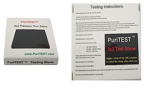2 Acid Test Stones Gold Silver Platinum Testing Tools #TOP2