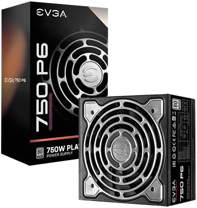EVGA Supernova 750 P6, 80 Plus Platinum 750W, Fully Modular, Eco Mode with FDB Fan, 10 Year Warranty, Includes Power ON Self Tester, Compact 140mm Size, Power Supply 220-P6-0750-X1