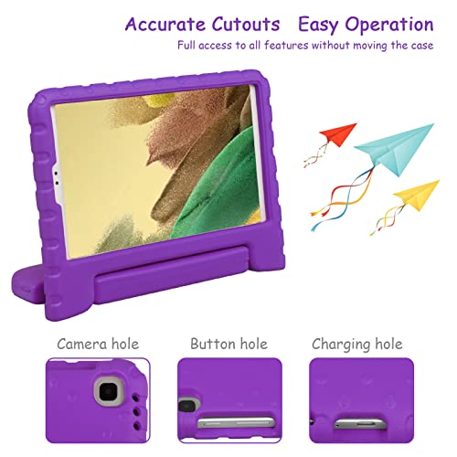 Newstyle Kids Case For Samsung Galaxy Tab A7 Lite 8.7 2021 (Sm-T220 T225 T227),Shockproof Lightweight Convertible Handle Stand Protective Case Cover For 8.7 Inch Galaxy Tab A7 Lite 2021 (Purple) #TOP4