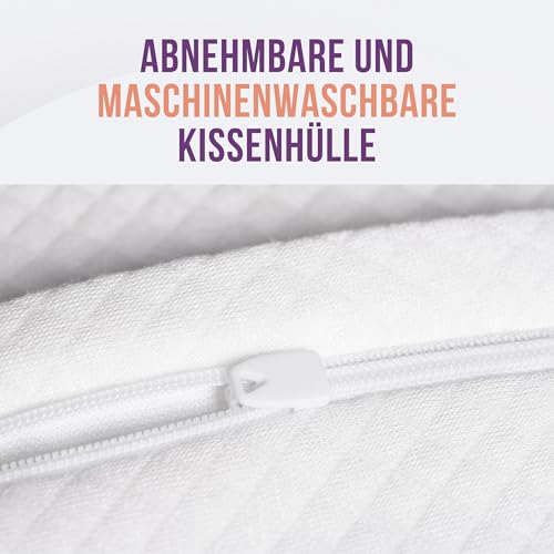 GOYSILA 2 Babykissen, für Kinder, Memory-Schaum, 30 x 20 cm, Bezug aus 100 % Baumwolle, Anti-Milben, hypoallergen, atmungsaktiv, Öko-Tex®, maschinenwaschbar, kompatibel mit Chicco Next2Me