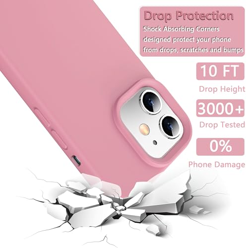 Image of iPhone 11 Case Silicone,Soft Microfiber Lining(Rose Pink)