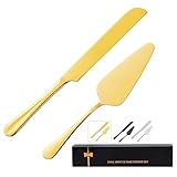 ERVILO Cake Serving Set, Cake Pie Pastry Servers, Stainless steel Cake Knife and Server Set Perfect