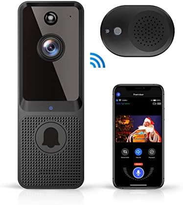 Tuck Doorbell Camera Wireless, 1080P Video Doorbell Wireless with 2 Way Audio, Night Vision, Human and Motion Detection, Cloud Storage, Instant Alert, Weather Resistance, 2.4G WiFi, 2022