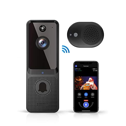 Tuck Doorbell Camera Wireless, 1080P Video Doorbell Wireless with 2 Way Audio, Night Vision, Human and Motion Detection, Cloud Storage, Instant Alert, Weather Resistance, 2.4G WiFi, 2022