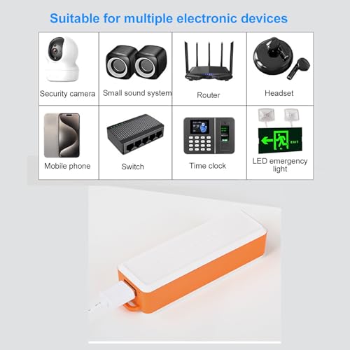 Batería UPS backup mini de 2600mAh con salida USB DC5V para routers y cámaras 7