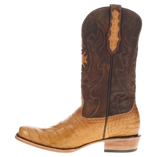 Image of Vaccari Men's Travis Genuine American Alligator Belly Leather Western Cowboy Boots