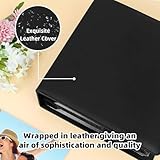 10x8 Photo Album 168 Pockets Hold 10 x 8 Photos, Large Capacity Leather Cover Family Wedding Baby Photo Album for 8x10 Pictures, 10x8 Photo Album Book with Black Inner Pages (Black) - Image 3