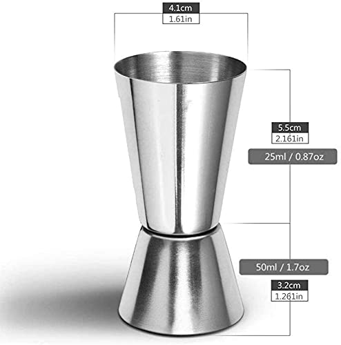 Amazon | カクテル計量カップ25ml / 50mlメジャーカップジガー
