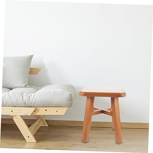Taburete de madera doméstico asiento pequeño y banqueta reutilizable 3