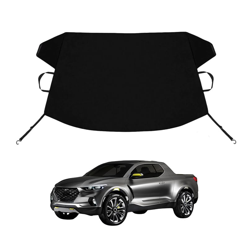 Image of Santa Cruz Custom Windshield Cover for Ice and Snow for Hyun-dai Santa Cruz Windshield Snow Cover 600D Shade Blocks Winter Frost Hail Protector Car Accessories