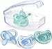 Chicco Physio Soft Caja 4 Chupetes para Bebés 16 Meses, Silicona Suave, Delicada que Imita el Pecho Materno, con Orificios de Ventilación y Tetina Physioforma, Azul y Agua Marina