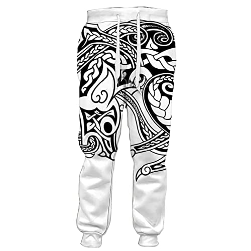 Pantalon de survêtement Viking 3D ample confortable 4XL - 2