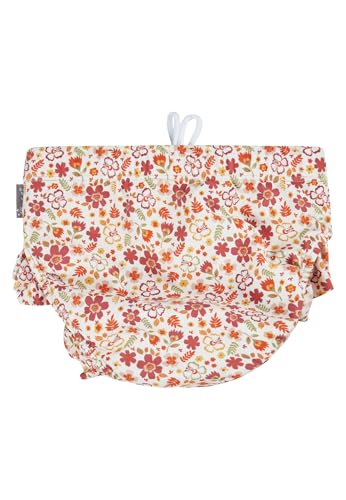 Sterntaler Badehose Blumen – UV-Schutz 50+ Schwimmhose Mädchen – Baby Badehose mit Blumen-Print, Volants & Windeleinsatz bis Größe 86/92, Bademode für Schwimmbad und Strand – Ecru, Größe 92