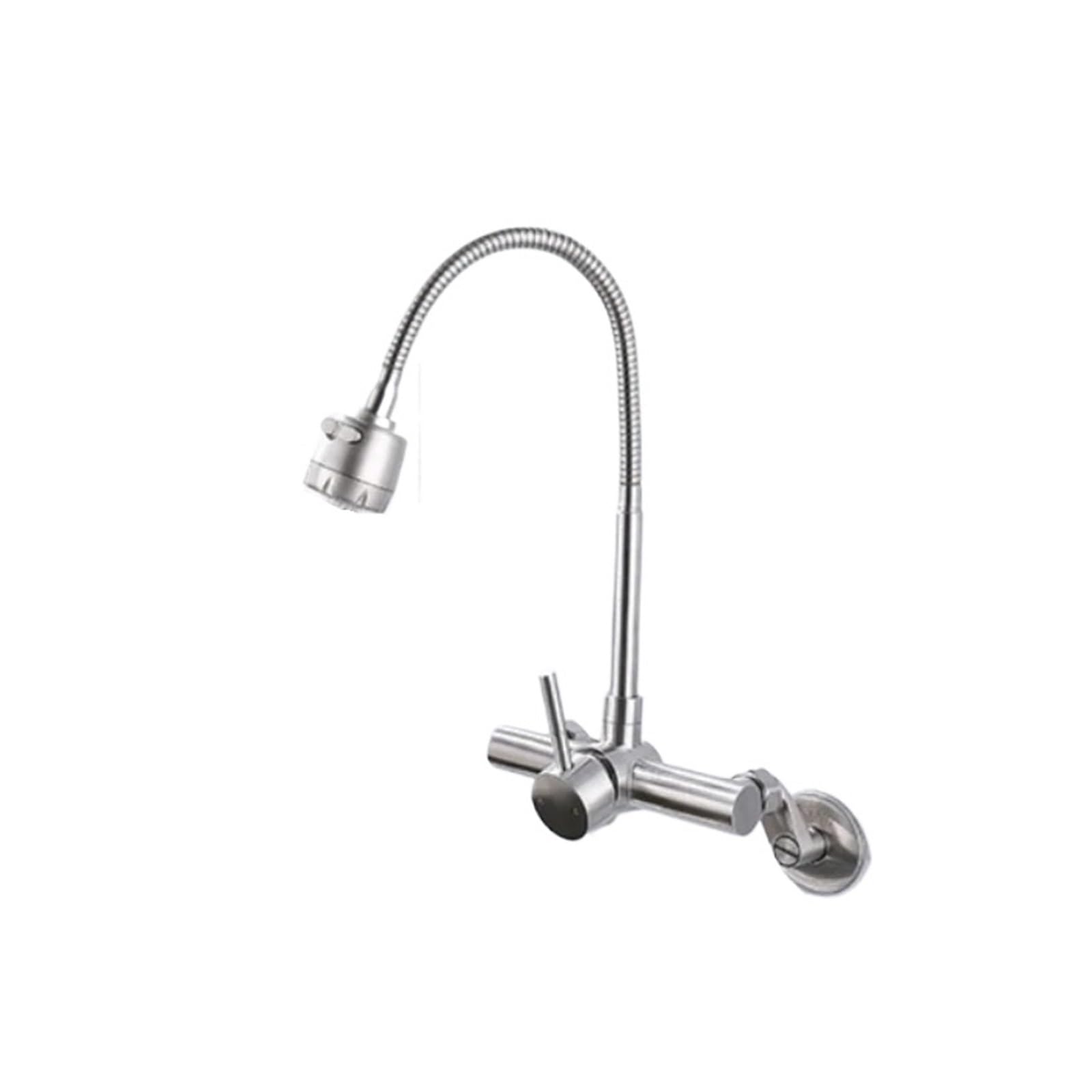 Grifo de cocina de pared flexible para ganar espacio en el fregadero