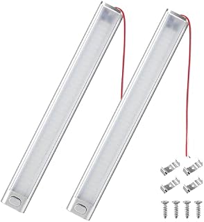 Thlevel Interior LED Light Bar 120 LED Strip Light Bar with Switch 12V-85V White Lamp Interior Light for Motorhome Car Camper Van Bus Caravan Kitchen Bathroom (2 Pack)