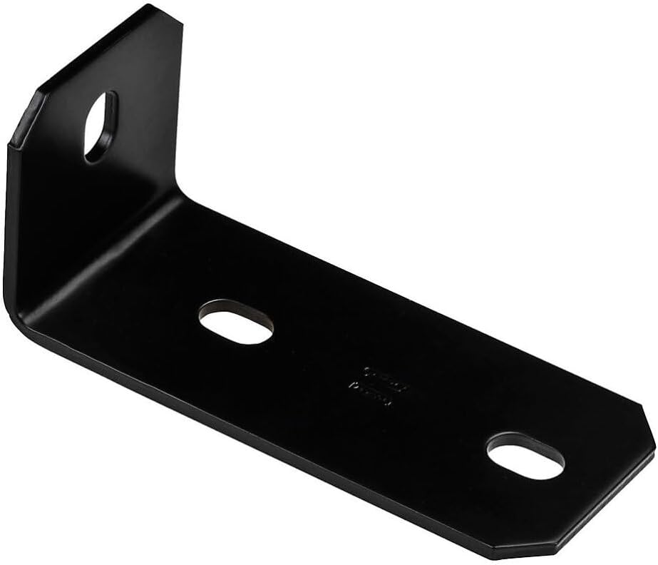 National N351-499 6.8" x 3" x 3" x 3/16" Offset Corner Brace - Black