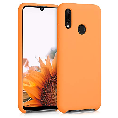 kwmobile Cover per Huawei P Smart (2019) Custodia - Back Case per Smartphone in Silicone TPU - Protezione Gommata - arancia fruttata