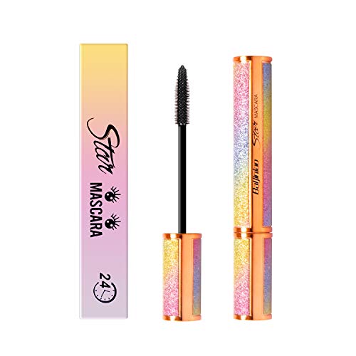 4D Silk Fiber Lash Mascara for Longer,Mascara Black volume and length for luxuriously Waterproof Easily show thick lashes