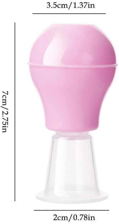 1Pc Pink Silicone Nipple Corrector for Women, Nipple Enlargement Suction Enlarger Sucker Corrector for Breastfeeding Inverted Flat Nipples Aspirator Puller Health Care