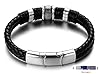 HALUKAKAH Men's Genuine Leather Titanium Bracelet Black Magnetic Clasp Solo Silver/Honor Gold/Nightwatch Black Size Adjustable 21.5-23cm with Free GIftbox (Solo Silver 21.5-23cm with an Extra Clasp) #5