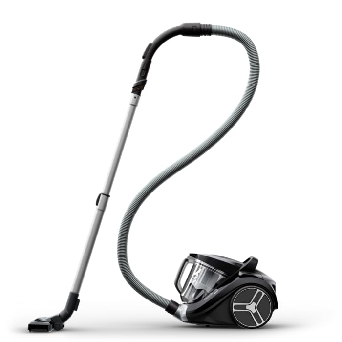 Rowenta Compact Power XXL - Aspiradora sin Bolsa, Motor bajo Consumo 900 W, filtración ciclónica Avanzada de 3 Niveles, depósito Extragrande 2,5 L, compacta, Animal Care, Kit Limpieza Total