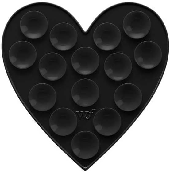 Wildflower Cases - Black Heart Stickeez, Compatible with Apple iPhones | Pink Trendy Cute Viral - Durable, Easy to Attach, Lightweight, Reusable, Double-Sided Suction, Women-Owned Small Business