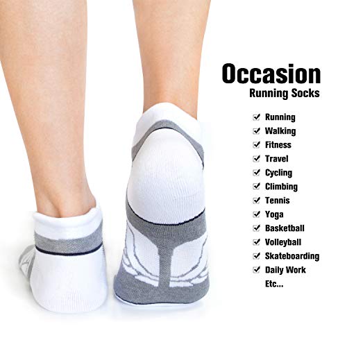 Image of Busy Socks Compression Ankle Cushioned Running Sport Socks for Men Women, Low Cut Arch Support Tab Athletic Socks 3 Pairs