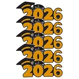 UKCOCO 5 Stück pack Abschlussbroschen 2026 – Emaille Anstecknadeln aus Zinklegierung in Schwarz und Gold Sicherheitsnadeln für Kleidung Abschlussfeier Geschenk für Absolventen