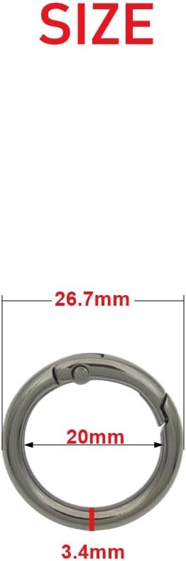 Spring O Rings Clip Keychain Metal Round Carabiner Clips Keyrings Snap Hook Buckle Purse Bag Paracord DIY Craft image 2