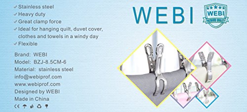 Webi Beach Towel Clips : |18 Packs | 3.3 Inch |Stainless Steel | Windproof Chair Clip Clamps Clothes Pin Clothespin Picture Hanger For Cruise,Pool Cover,Boat,Lounge Chair,Photos, Quilt, Towel #TOP3