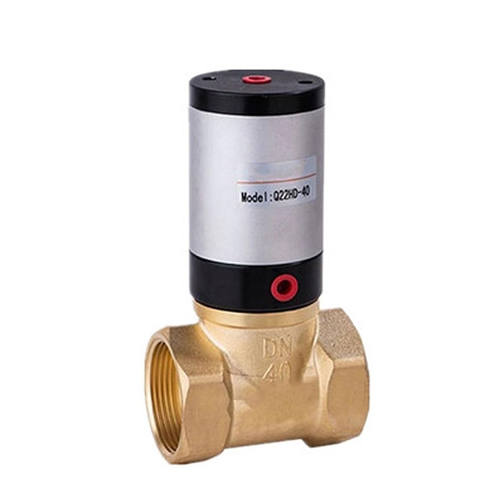 Válvula neumática de aire de corte de latón de 2/2 vías, G 1/2" 3/4" 1" DN50, N/CN/O, for agua, petróleo y gas, Q22HD-15/20/25/32/40/50(Q22HD-15 NC,NBR)