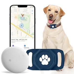 Smart Pet Tracker for Collar – Dog Trackers Pet Location Tracker with Holder, No Monthly Fee, Anti-Lost Tracking Device for Pets, Luggage, Bag Straps, Compatible with Google Android Only