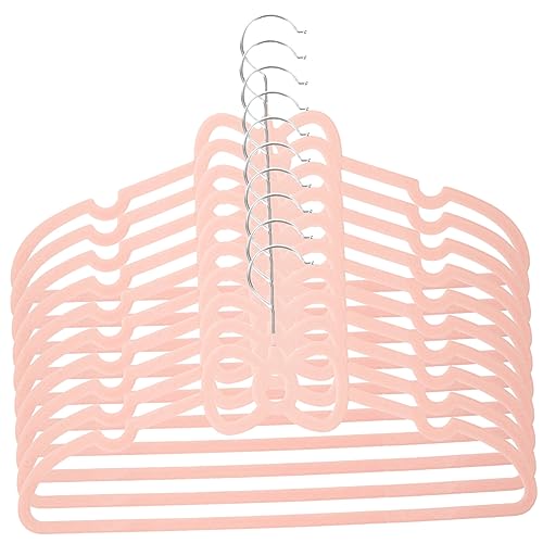Alipis Flocked Hangers Pack of Slim Velvet Space Saving Hangers Non-Slip Bow Decor for Coat Dress Shirt Skirt