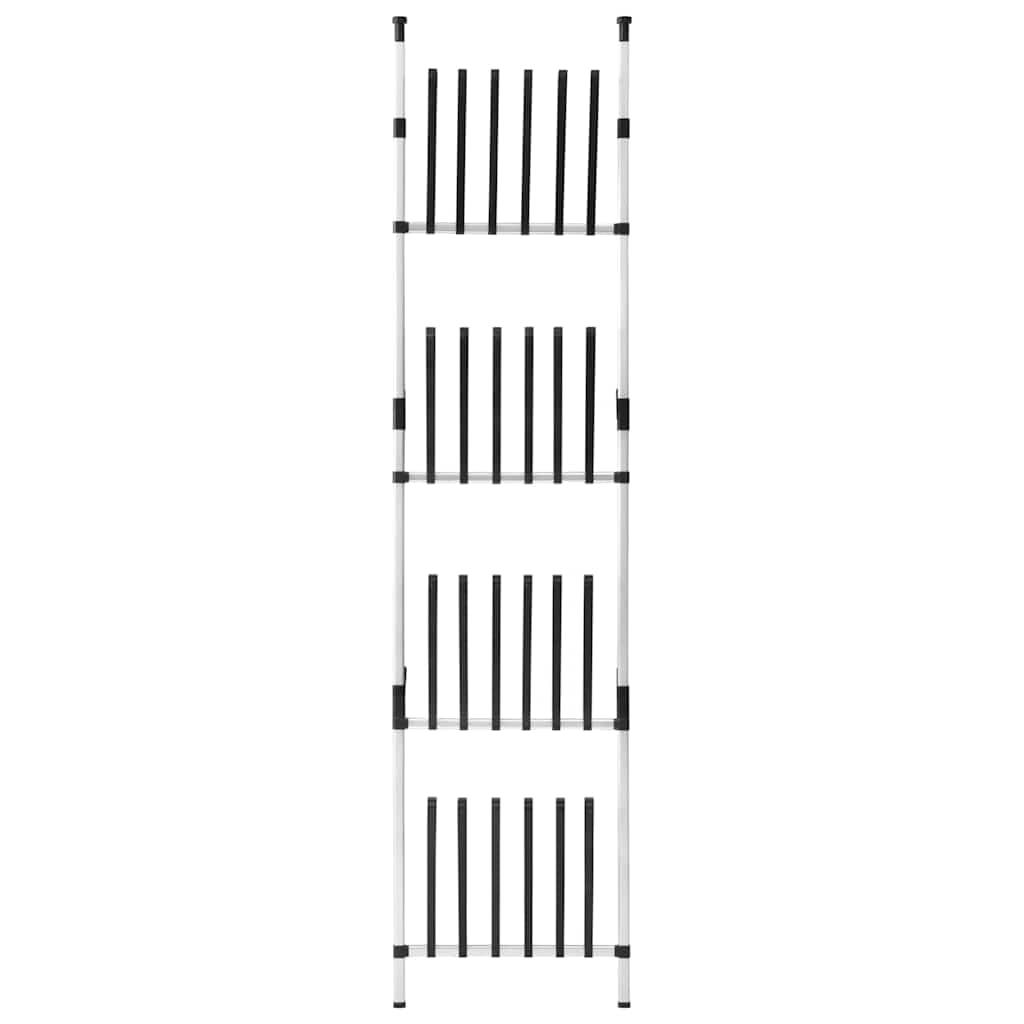 Étagère à Bottes Télescopique Aluminium, Support pour 12 Paires, Hauteur