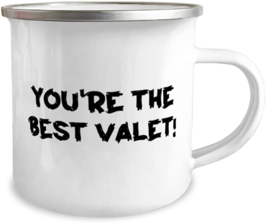 Best Valet 12oz Camping Mug, You're the Best Valet!, Love For Coworkers From Colleagues, Funny valet gifts for men, Funny valet gifts for women, Funny car accessories, Gag gifts for car lovers,