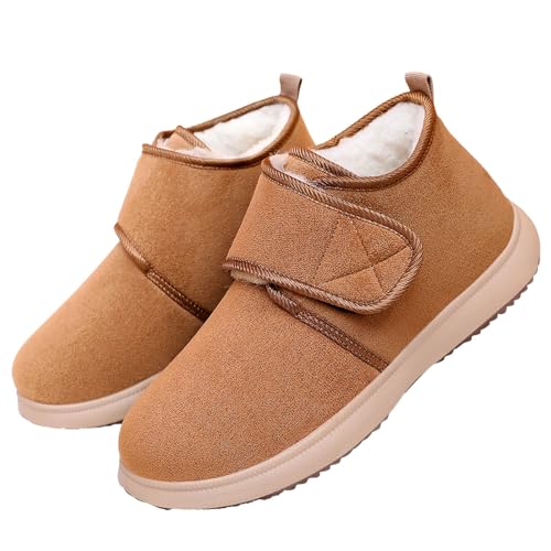 Bottines Femme Doublure Chaude en Peluche Fourrées Bottes d'Hiver Confortables Semelle Antidérapante Chaussures de Neige pour Extérieur Randonnée Automne...