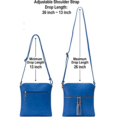 Image of Solene Womens Lightweight Medium Crossbody Purse with Tassel, Perfect Size Crossbody Bags for Daily Use, travel
